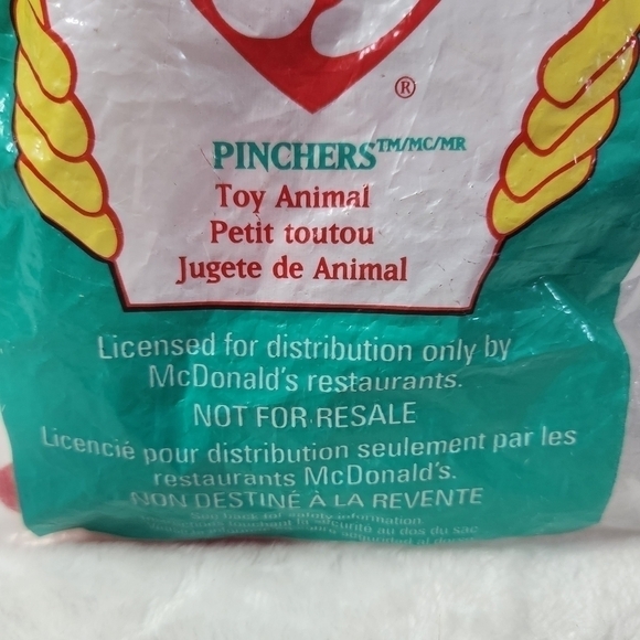 Teenie Beanie Babies Retired 1998 Red Pincher Lobster #5 Ty Inc Happy Meal - Picture 4 of 8